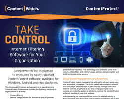 ContentWatch - sales brochure for commercial web filtering product